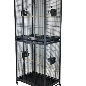 green parrot bird cage double up twin cage bc7650 3