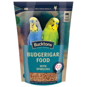 bucktons budgie food with spirulina 500g