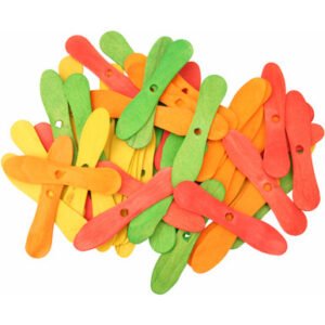 colourful wood ice cream sticks parrot toy parts 50 pack