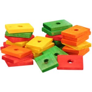 Colourful Wooden Slats Medium - Parrot Toy Parts - 29 Pack