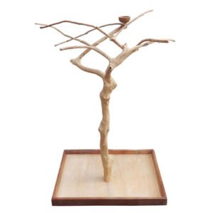 java midi tree natural hardwood parrot stand