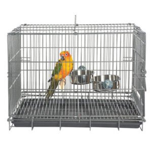 Liberta Folding Parrot Travel Cage Antique