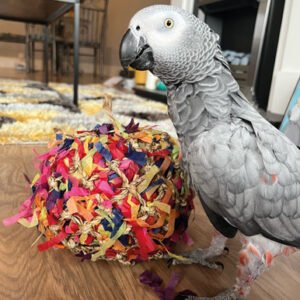 shreddable foraging ball parrot toy large