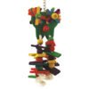 starry eyed wood and rope parrot toy