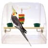 Window Perch & Parrot Play Centre with Feeding Cups